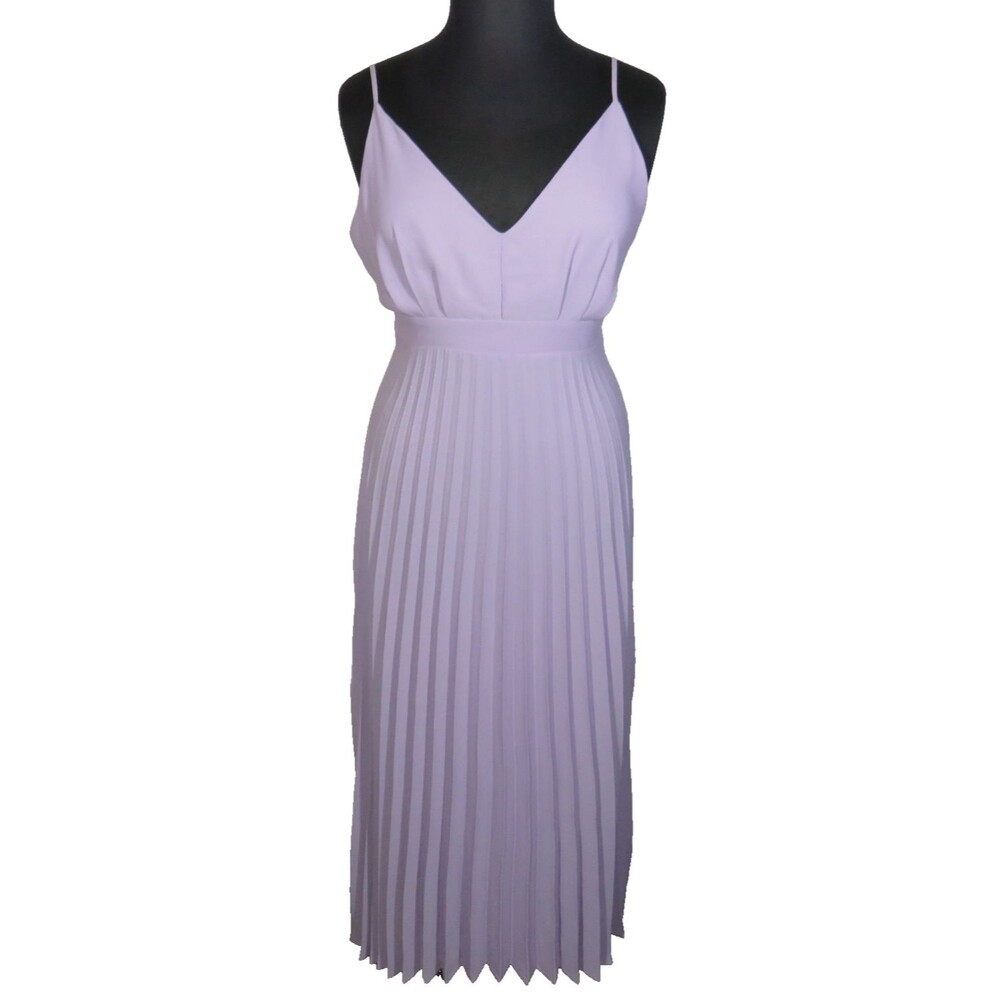 Allison & Kelly Lavender Lightweight Pleated Maxi Dress Size XL